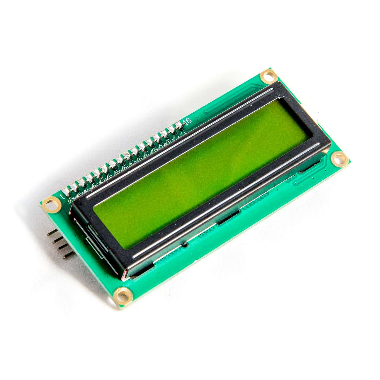 Alfanumerisk display 16x2 tecken med i²c-anslutning, grön-gul